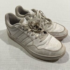 Adidas Women’s Hoops 3.0 Low Classic White Sneakers • Lace Up • Women’s 9